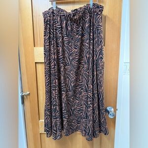 City Chic Black & Brown Zebra Print Maxi Skirt